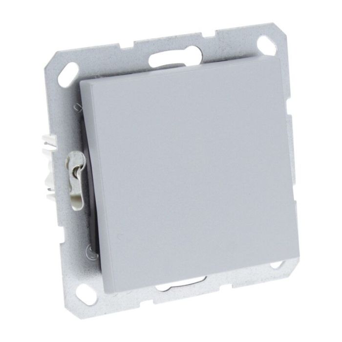 Interruttore Q-Link S-Line a croce da incasso, colore grigio/alluminio