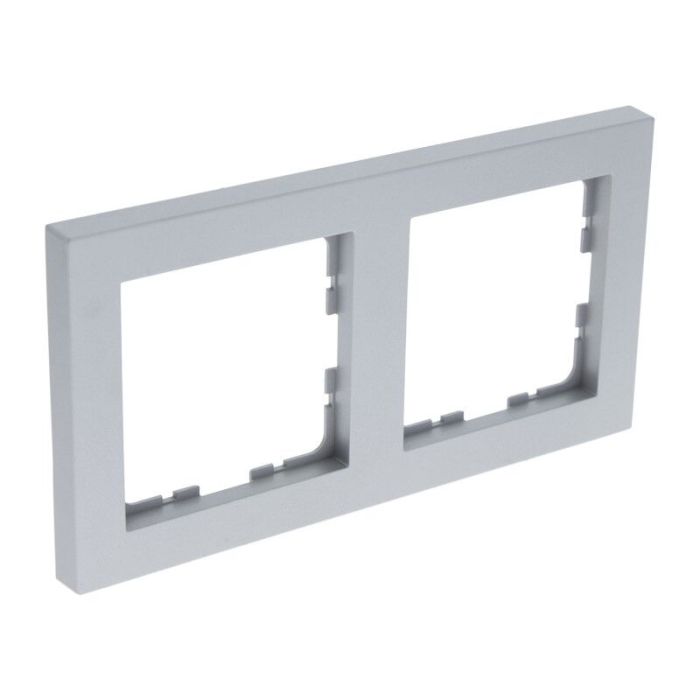 Cornice di copertura a 2 vie Q-Link S-Line, colore grigio/alluminio