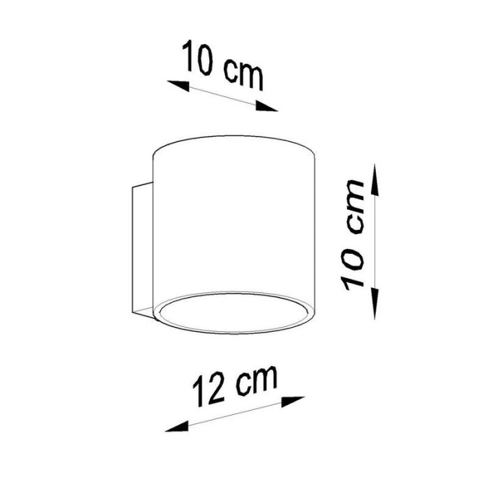 Lampada da parete up down in alluminio bianca, Amely