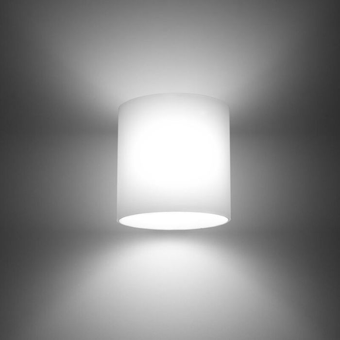 Lampada da parete up down in vetro bianca, Jermain