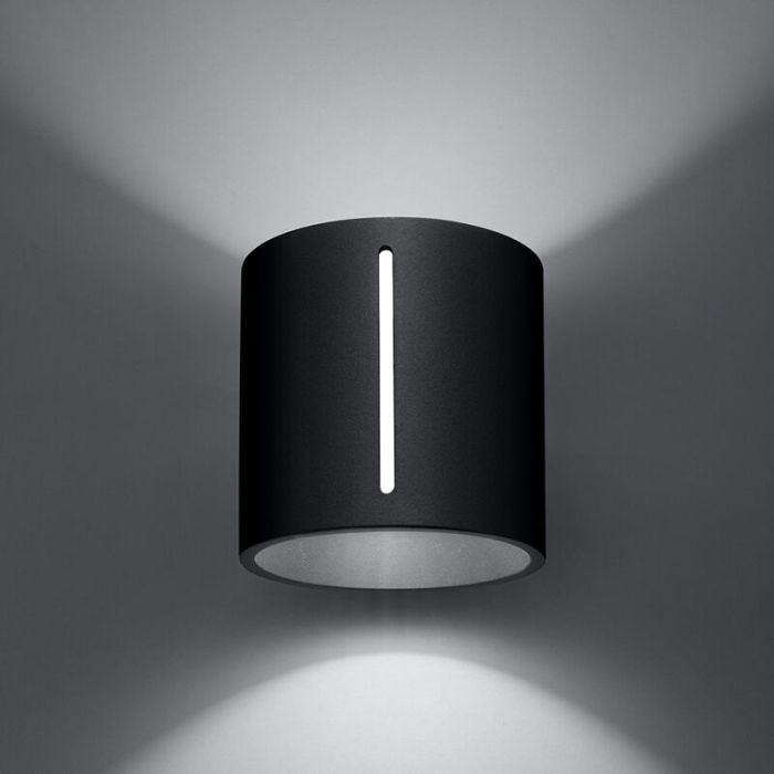 Lampada da parete up down in alluminio nera, Jamey