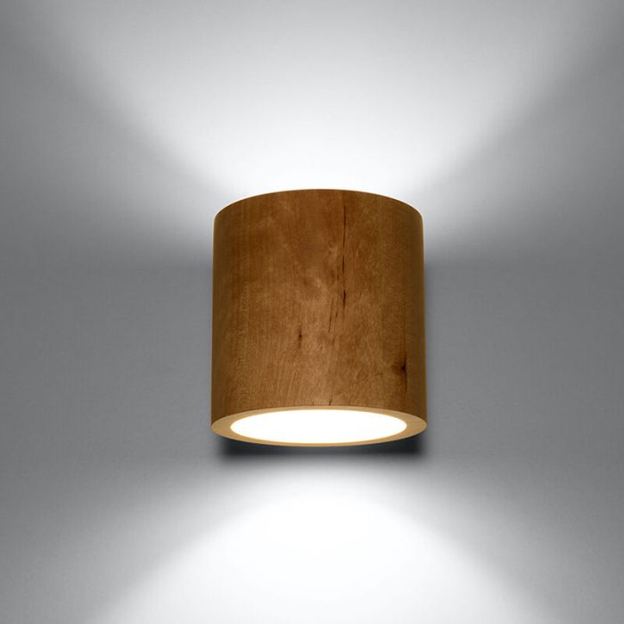 Lampada da parete up down in legno marrone, Amely
