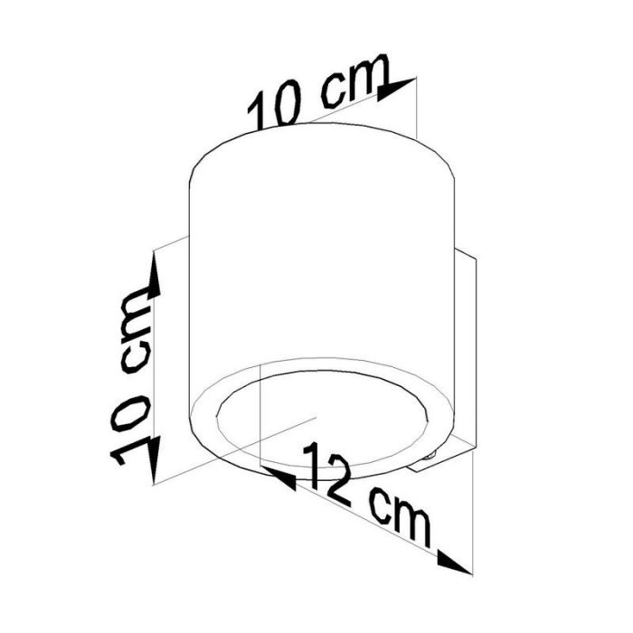 Lampada da parete up down in legno marrone, Amely