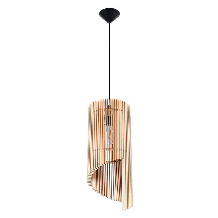 Lampada a sospensione in legno marrone, Guiseppe