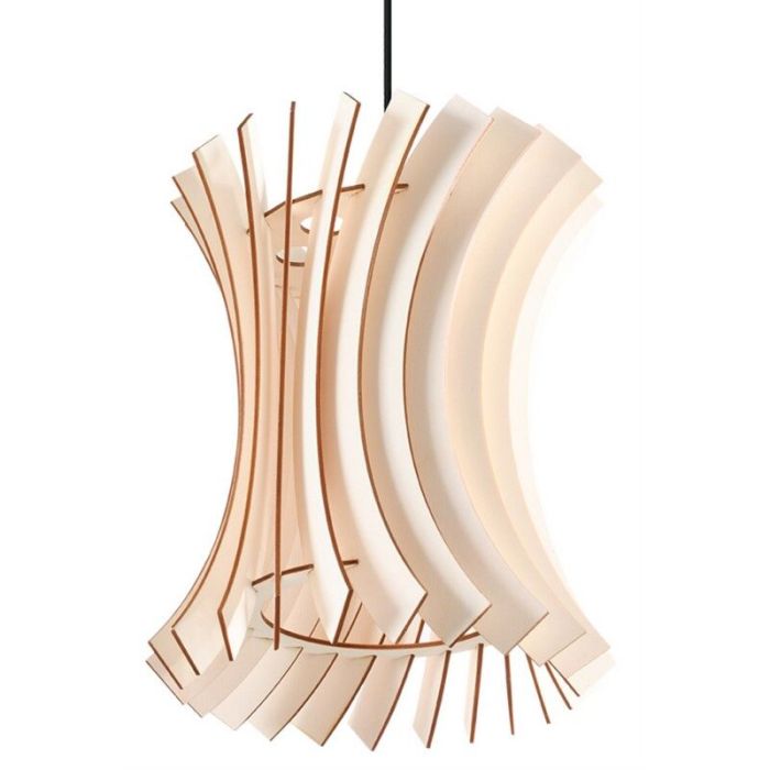 Lampada a sospensione in legno marrone, Goran