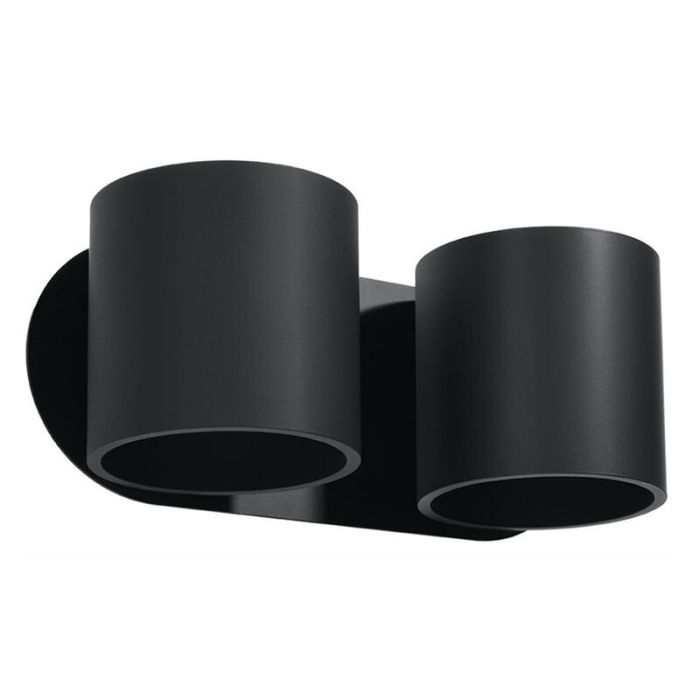 Lampada da parete up down in alluminio nera, Amely