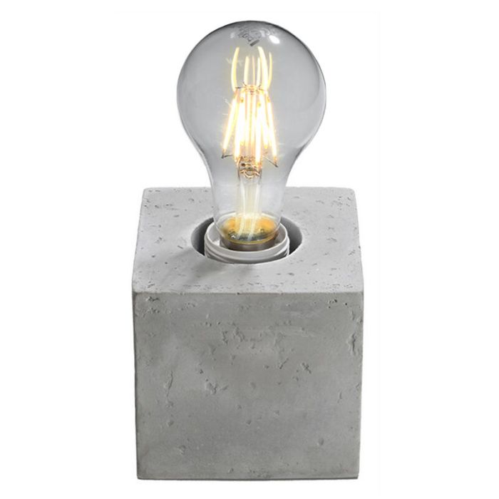 Lampada da tavolo in cemento grigia, Anniko