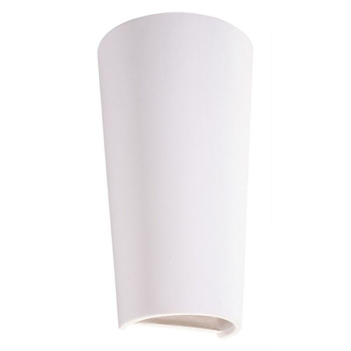 Lampada da parete up down in ceramica bianca, Maayke