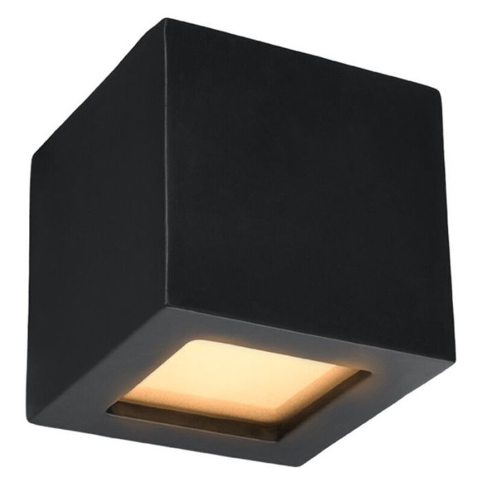 Lampada da parete up down in vetro nera, Caitlin