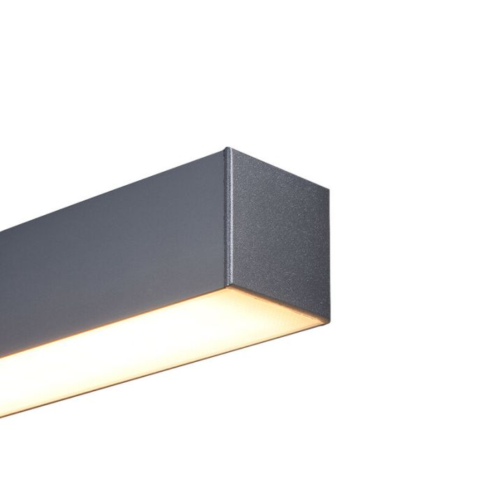 Applique da parete in alluminio grigia, Mascha, 22W, 3000K LED