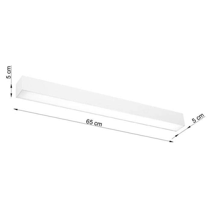 Lampada da soffitto in alluminio bianca, Mascha, 22W, 3000K LED