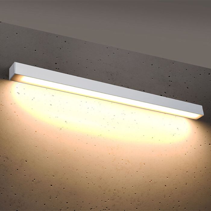 Applique da parete in alluminio bianca, Mascha, 31W, 3000K LED