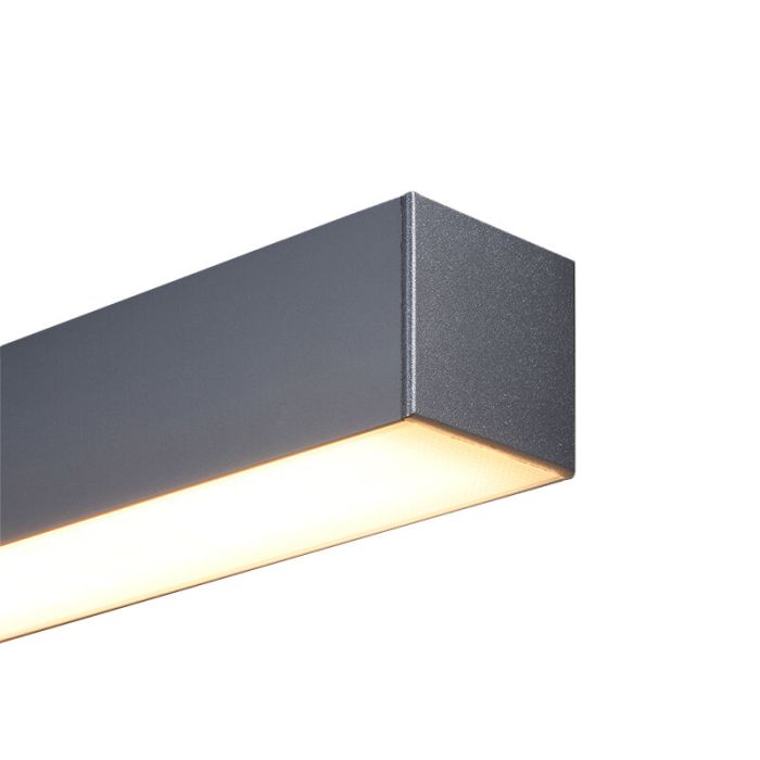 Applique da parete in alluminio grigia, Mascha, 31W, 3000K LED