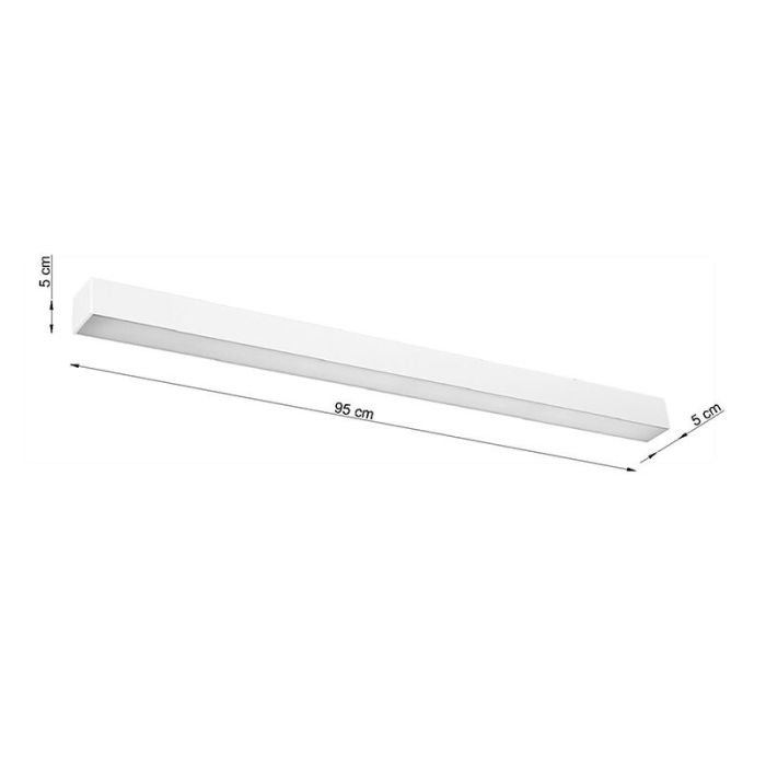 Lampada da soffitto in alluminio bianca, Mascha, 31W, 3000K LED