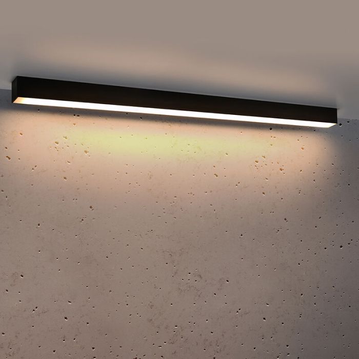 Lampada da soffitto in alluminio nera, Mascha, 31W, 3000K LED