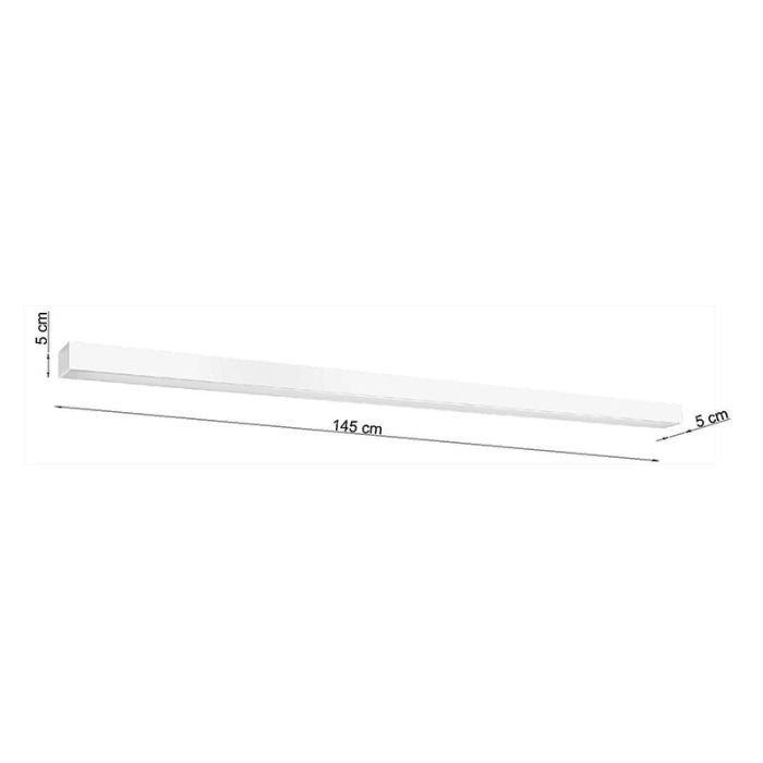 Applique da parete in alluminio bianca, Mascha, 48W, 3000K LED