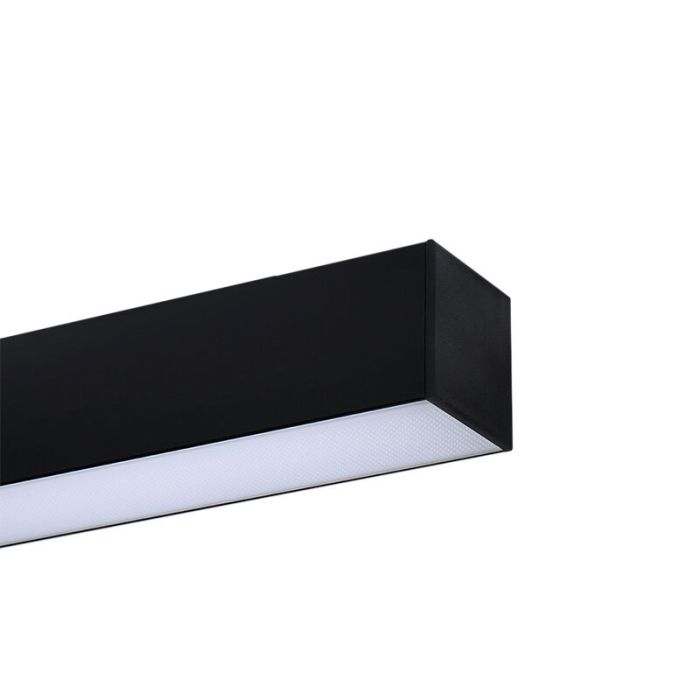 Lampada da soffitto in alluminio nera, Mascha, 48W, 3000K LED