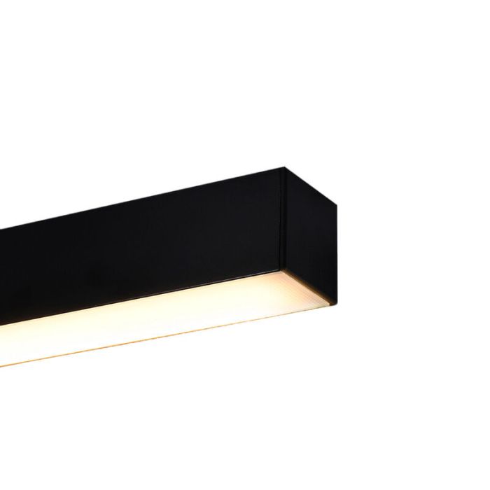 Lampada da soffitto in alluminio nera, Mascha, 48W, 3000K LED
