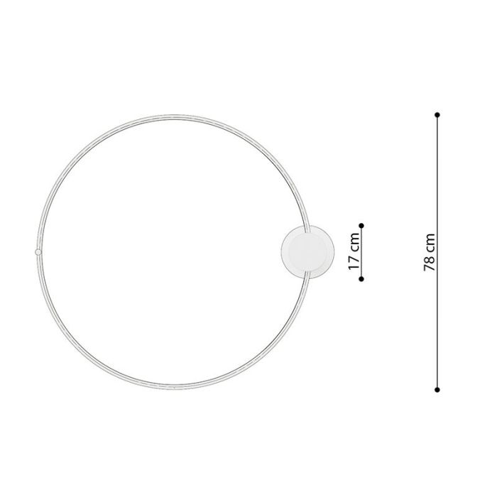Plafoniera in alluminio bianca, Ringo, 50W, 3000K LED