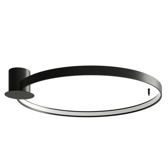 Plafoniera in alluminio nera, Ringo, 50W, 3000K LED