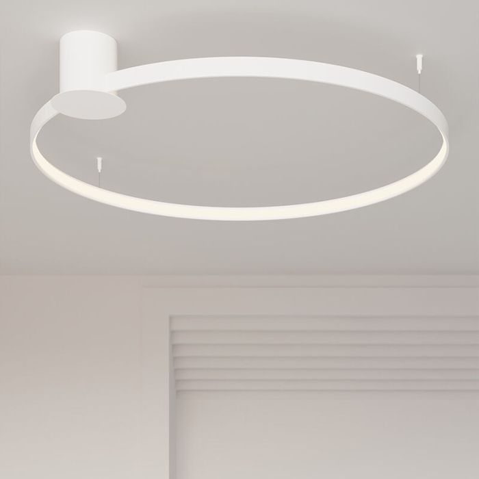 Plafoniera in alluminio bianca, Ringo, 70W, 3000K LED