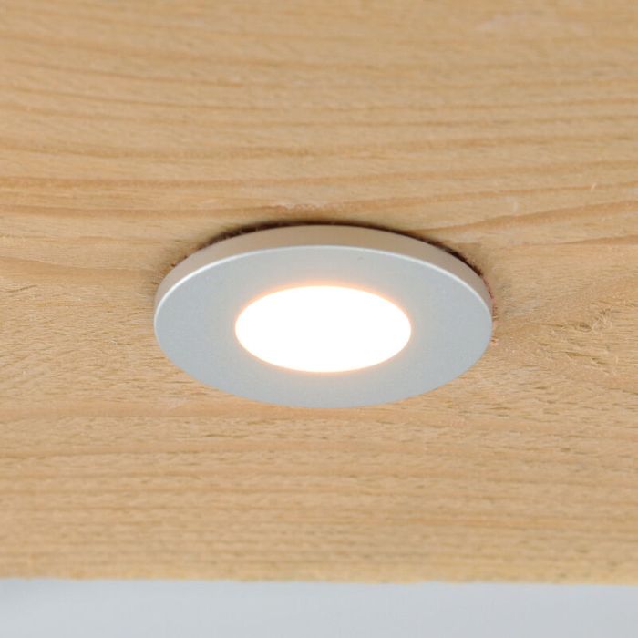 2 faretti da incasso cromati per veranda Dico, IP65, con set di connessione e telecomando