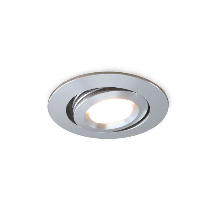 2 faretti da incasso orientabili per veranda Rona, IP44, con set di connessione e telecomando, cromo