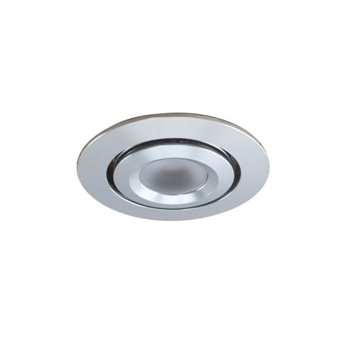 2 faretti da incasso orientabili per veranda Rona, IP44, con set di connessione e telecomando, cromo