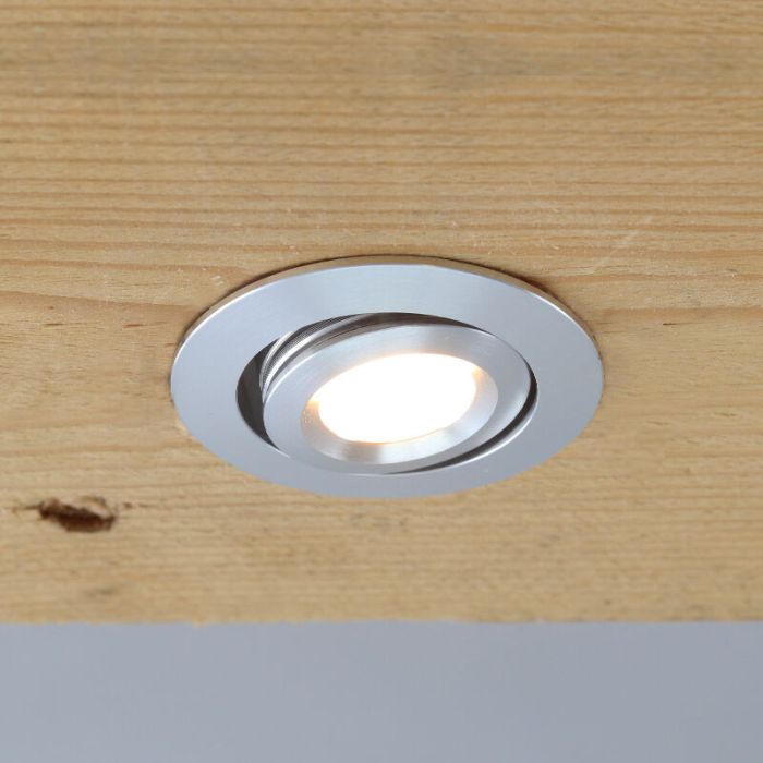 12 faretti da incasso orientabili per veranda Rona, IP44, con set di connessione e telecomando, cromo