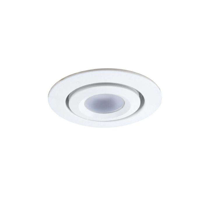 13 faretti da incasso orientabili per veranda Rona, IP44, con set di connessione e telecomando, bianco