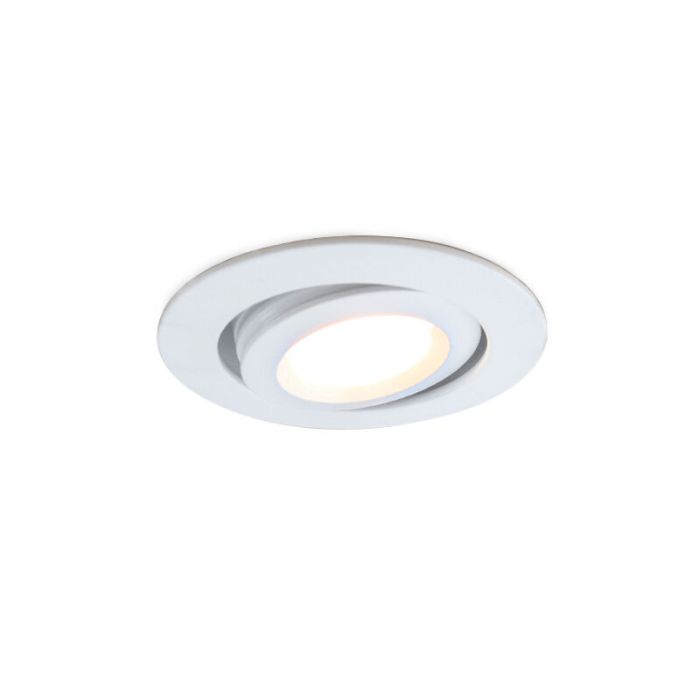15 faretti da incasso orientabili per veranda Rona, IP44, con set di connessione e telecomando, bianco