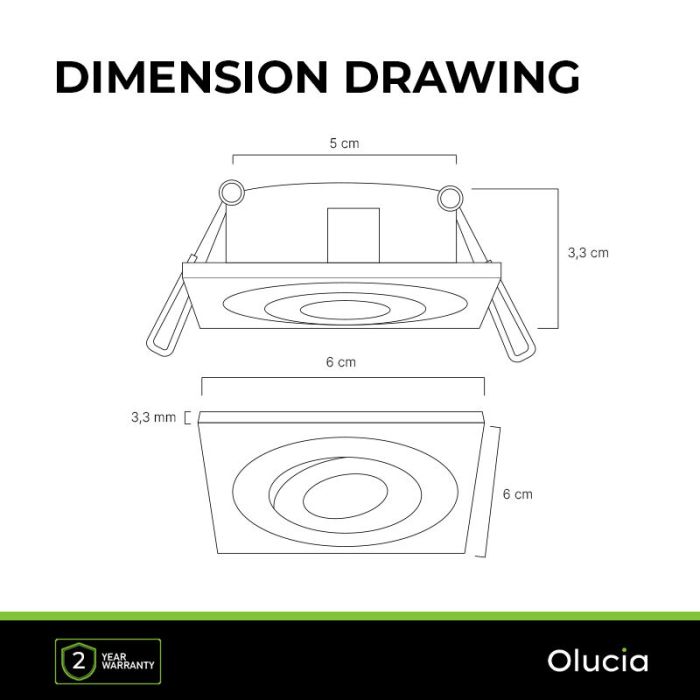 3 faretti da incasso orientabili per veranda Rona quadrato, IP44, con set di connessione e telecomando, bianco