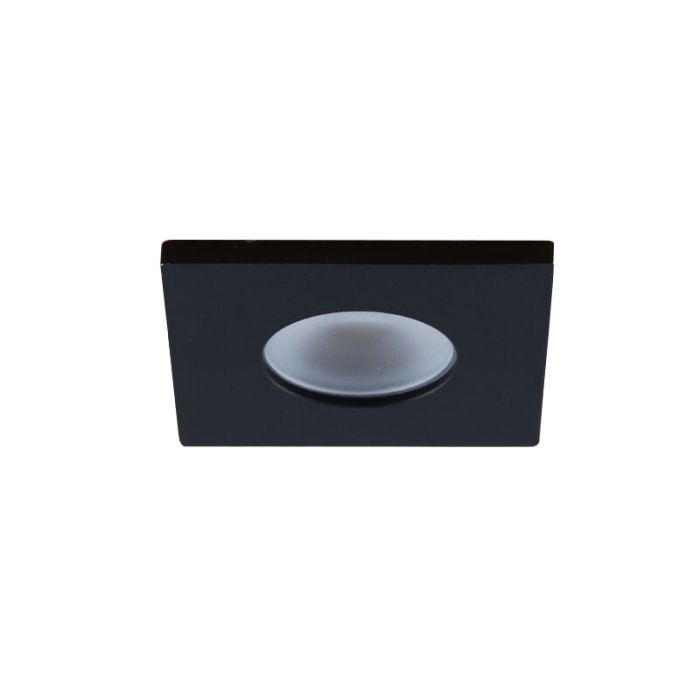 5 faretti da incasso neri quadrati per veranda Dico, IP65, con set di connessione e telecomando