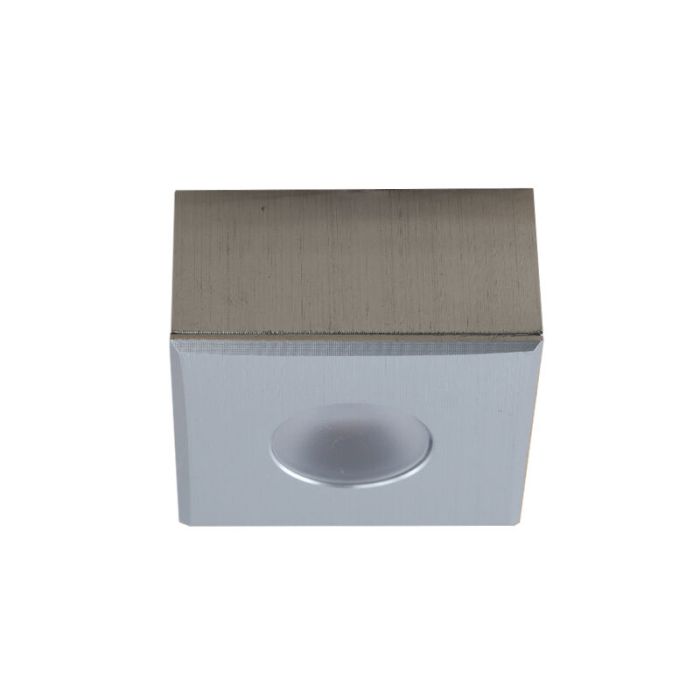 6 faretti da superficie cromati quadrati per veranda Fredo, IP44, con set di connessione e telecomando