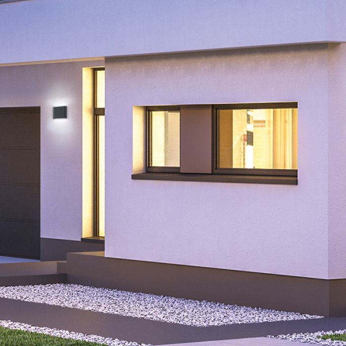 Lampada da esterno moderna antracite, Bridlington, 2,5W, 3000K LED, IP54