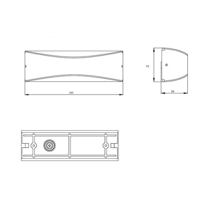 Lampada da esterno moderna nera, Bernadina, 9W, 3000K LED, IP65