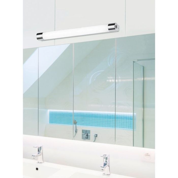 Lampada da soffitto da bagno cromata metallo, Ottavia, 9W, 3000K LED, IP44, con interruttore
