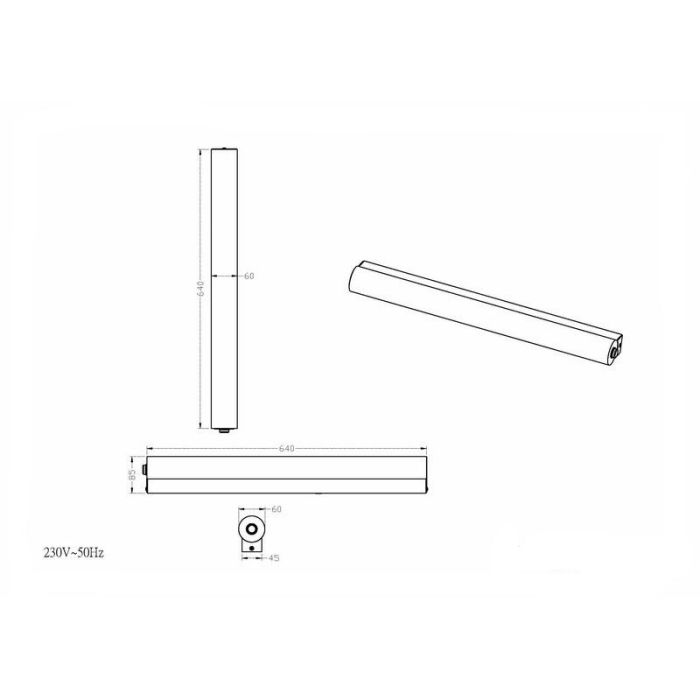 Lampada da soffitto da bagno cromata metallo, Ottavia, 9W, 3000K LED, IP44, con interruttore