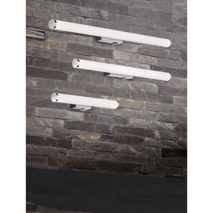 Lampada per specchio moderna cromata, Staby, 8,6W, 3000K LED, IP44, con interruttore