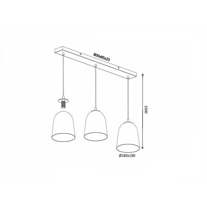 Lampada a sospensione moderna in nichel, Nuhad