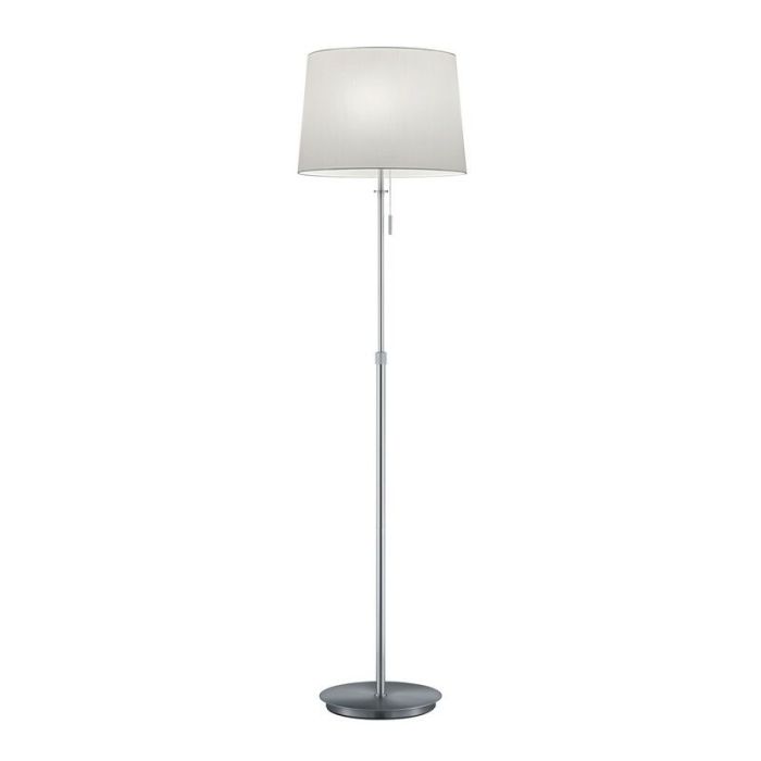 Lampada da terra classica in nichel, Niva, con interruttore a strappo