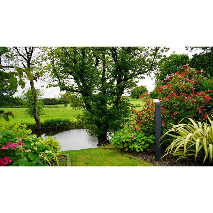 Lampione da giardino con sensore di movimento moderno antracite, Solana, 9W, 3000K LED, IP54