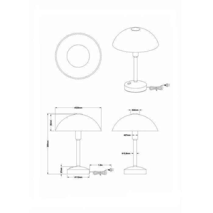Lampada da banchiere classica in ottone, Notaris, 4W, 3000K LED, con interruttore