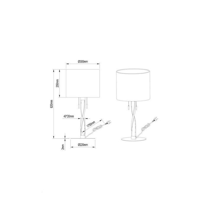 Lampada da tavolo moderna dorata, Ramten, 3W, 3000K LED, con interruttore a strappo