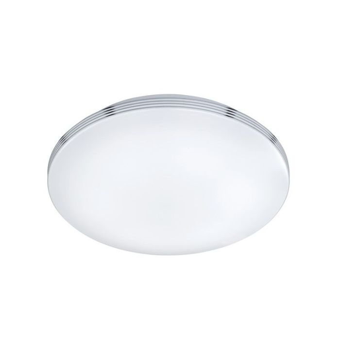 Lampada da soffitto da bagno cromata in plastica, Brunella, 18W, 3000K LED, IP44