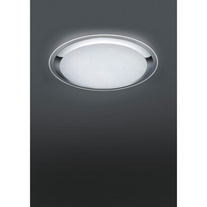 Plafoniera moderna bianca, Romain, 95W, bianco regolabile tra caldo e freddo LED, con telecomando