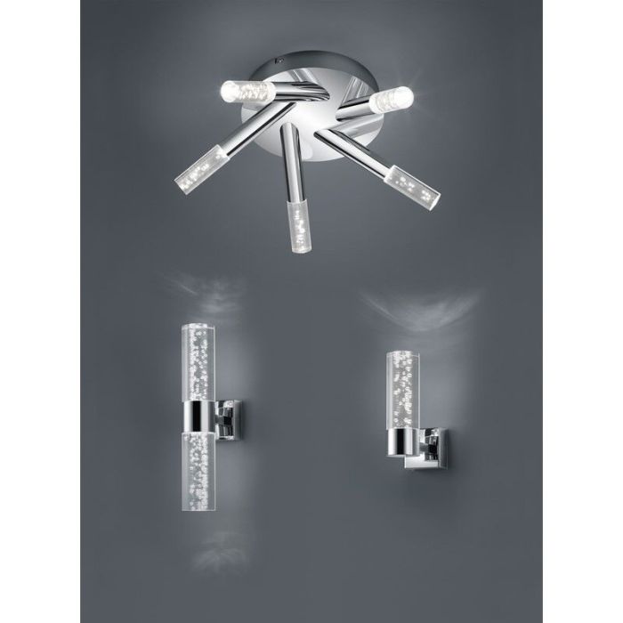 Lampada da soffitto da bagno design cromata, Delfina, 3,1W, 3000K LED, IP44