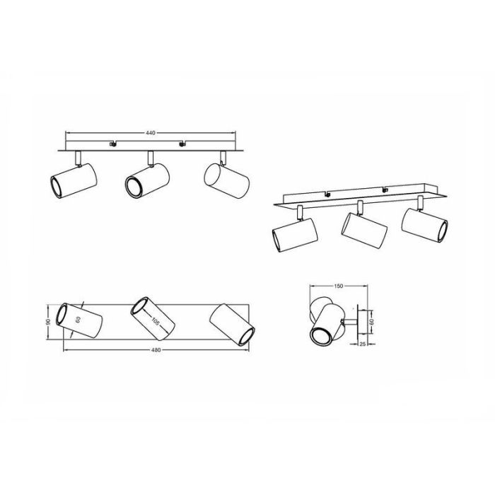 Faretto da soffitto moderno color ruggine, Kaso