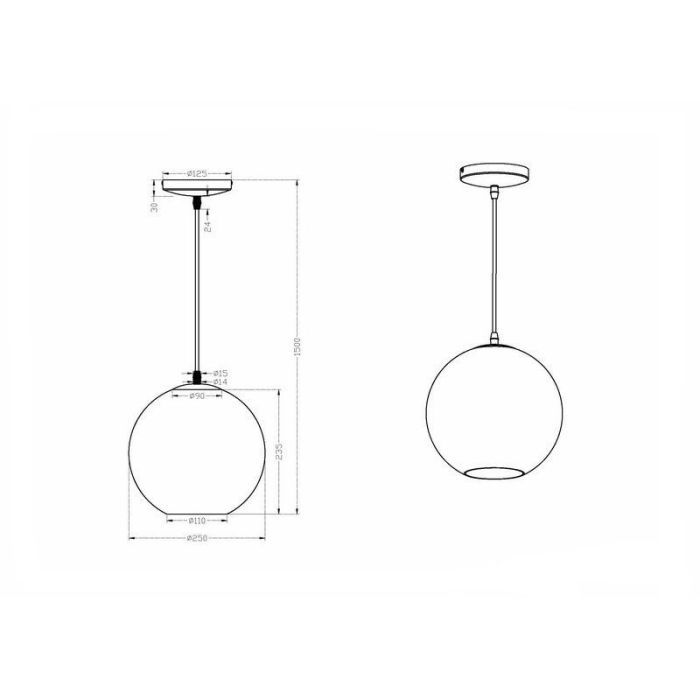 Lampada a sospensione design bianca, Riley