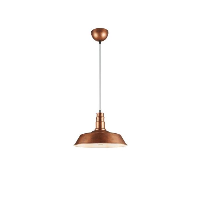 Lampada a sospensione industriale in rame, Yanaisha